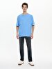 Crew Neck Basic Short Arm Regular Blue T-shirt