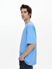 Crew Neck Basic Short Arm Regular Blue T-shirt