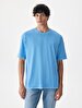 Crew Neck Basic Short Arm Regular Blue T-shirt