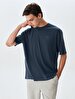 Bleached Crew Neck Navy T-shirt