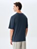 Bleached Crew Neck Navy T-shirt