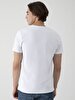 Crew Neck Basic Short Arm Slim White T-shirt