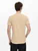 Crew Neck Basic Short Arm Slim Brown T-shirt