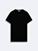 Crew Neck Basic Short Arm Slim Black T-shirt