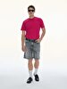 Crew Neck Basic Short Arm Regular Purple T-shirt