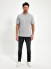 Crew Neck Basic Short Arm Regular Grey T-shirt