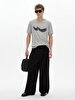 Crew Neck Basic Short Arm Regular Grey T-shirt