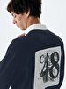 Polo With Patch With Print Navy Sweatshirt