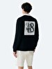 Polo With Patch With Print Black Sweatshirt