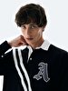 Polo With Patch With Print Black Sweatshirt