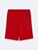 Contrast Print Red Shorts
