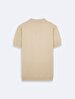 Short Sleeve Polo Knitwear Beige Pullover