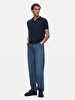 Short Sleeve Polo Knitwear Navy Pullover