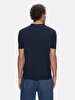 Short Sleeve Polo Knitwear Navy Pullover