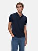 Short Sleeve Polo Knitwear Navy Pullover