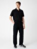 Short Sleeve Polo Knitwear Black Pullover