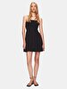 Basic Spaghetti Strap Black Dress