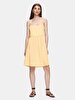 Spaghetti Strap Square Collar Orange Dress