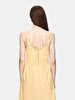 Spaghetti Strap Square Collar Orange Dress