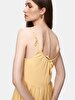 Spaghetti Strap Square Collar Orange Dress