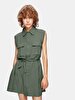 Basic Sleeveless Green Dress