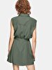 Basic Sleeveless Green Dress