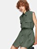 Basic Sleeveless Green Dress