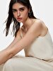 Linen Relaxed Spaghetti Strap Beige Dress