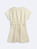Basic Buttoned Beige Dress