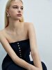 Basic Buttoned Navy Dress