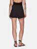 Basic Gabardine Regular Mini Black Shorts