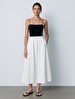 Basic Midi White Skirt