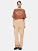Basic Gabardine Relaxed Beige Trousers