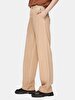 Basic Gabardine Relaxed Beige Trousers