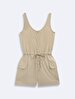 Basic Spaghetti Strap Beige Jumpsuit