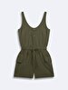 Basic Spaghetti Strap Green Jumpsuit