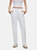Basic Waist Elastic Loose White Trousers