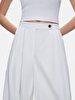 Basic Woven Geni̇ş Paça White Trousers