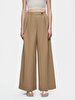 Basic Woven Geni̇ş Paça Beige Trousers