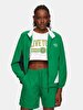 Long Sleeve Straight Collar Green Jacket