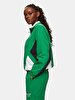 Long Sleeve Straight Collar Green Jacket