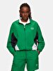 Long Sleeve Straight Collar Green Jacket