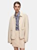 Long Sleeve With Hood Beige Jacket