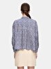 Pattern Relaxed Long Sleeve Blue Shirt