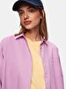 Basic Pompom Long Sleeve Purple Shirt