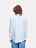 Textured Relaxed Long Sleeve Blue Shirt