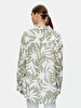 Linen Look Flower Print Pattern Shirt