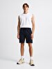 Basic Midi Regular Gabardine Navy Shorts