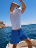 Pattern Regular Dark Blue Sea Shorts