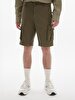 Basic Gabardine Regular Cargo Green Shorts